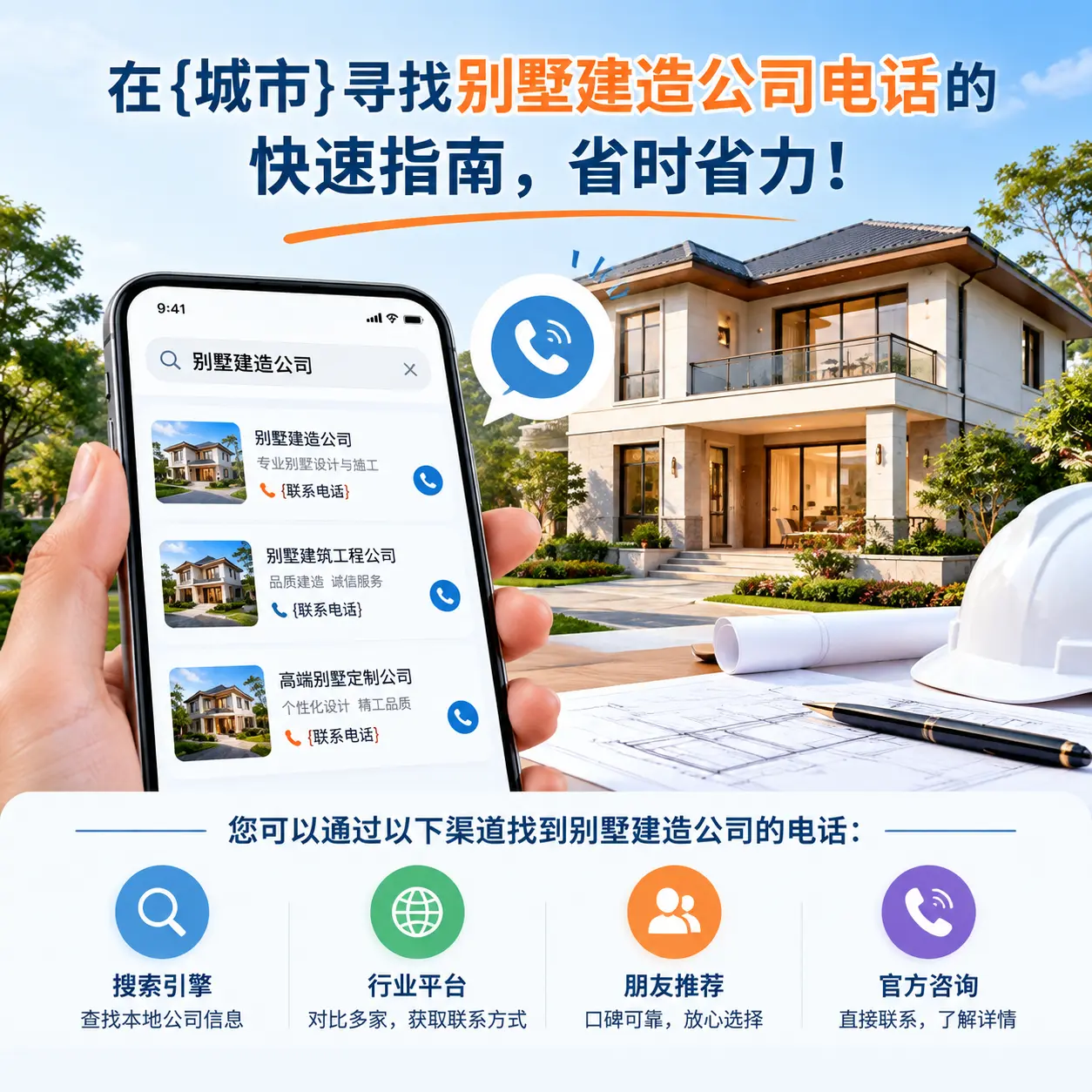 在普安寻找别墅建造公司电话的快速指南，省时省力！