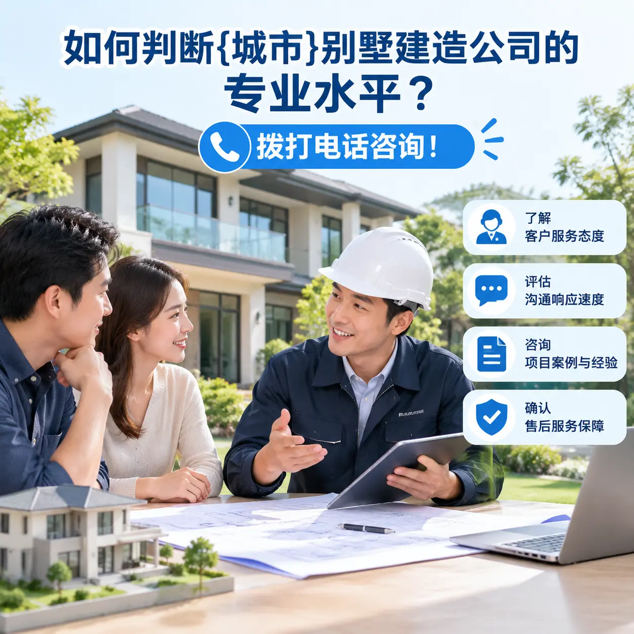 如何判断普安别墅建造公司的专业水平?拨打电话咨询!